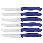 SWISS CLASSIC TABLE KNIFE SET. 6 PIECES. BLUE - Mabrook Hotel Supplies